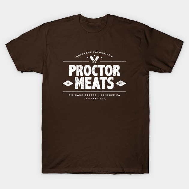 Proctor Meats t-shirt (aged look) T-Shirt by MoviTees.com